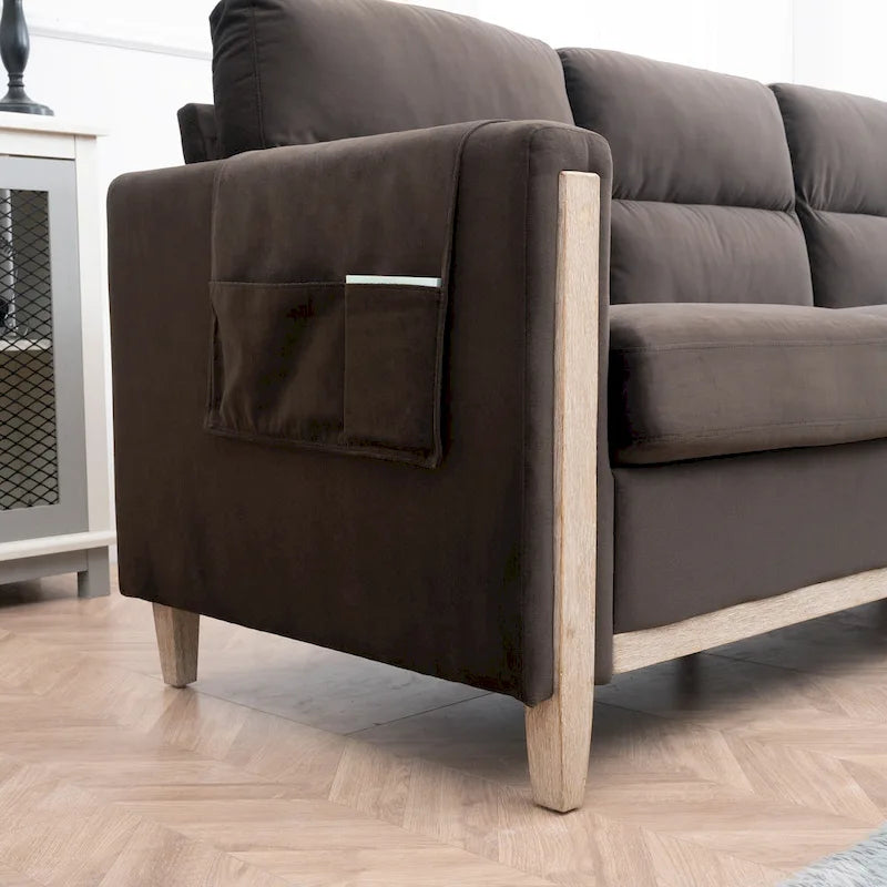 Canapé trois places moderne en bois massif