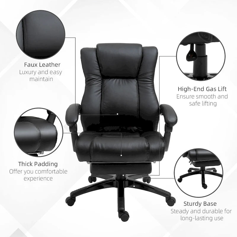 Fauteuil de bureau de direction à dossier haut