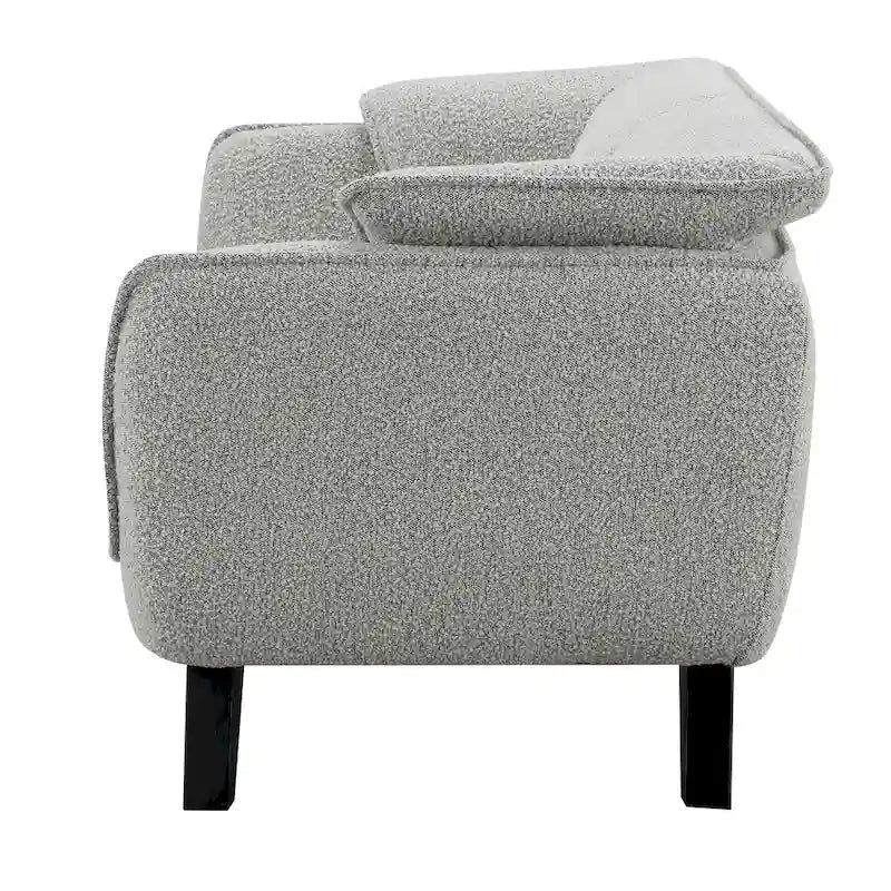 Causeuse bouclée gris clair