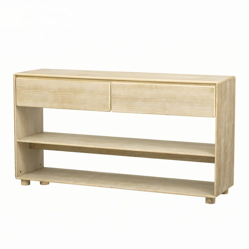 Console de table avec tiroirs et étagères pour entrée