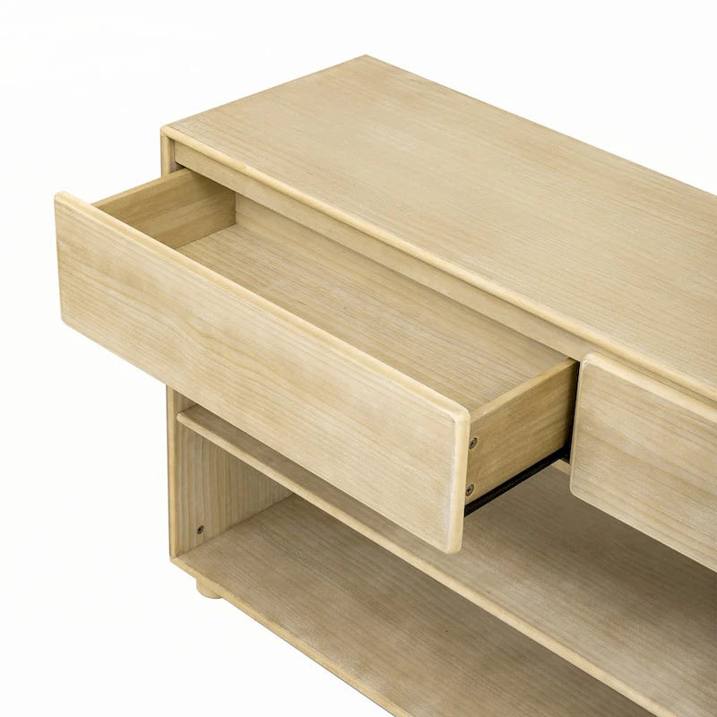 Console de table avec tiroirs et étagères pour entrée
