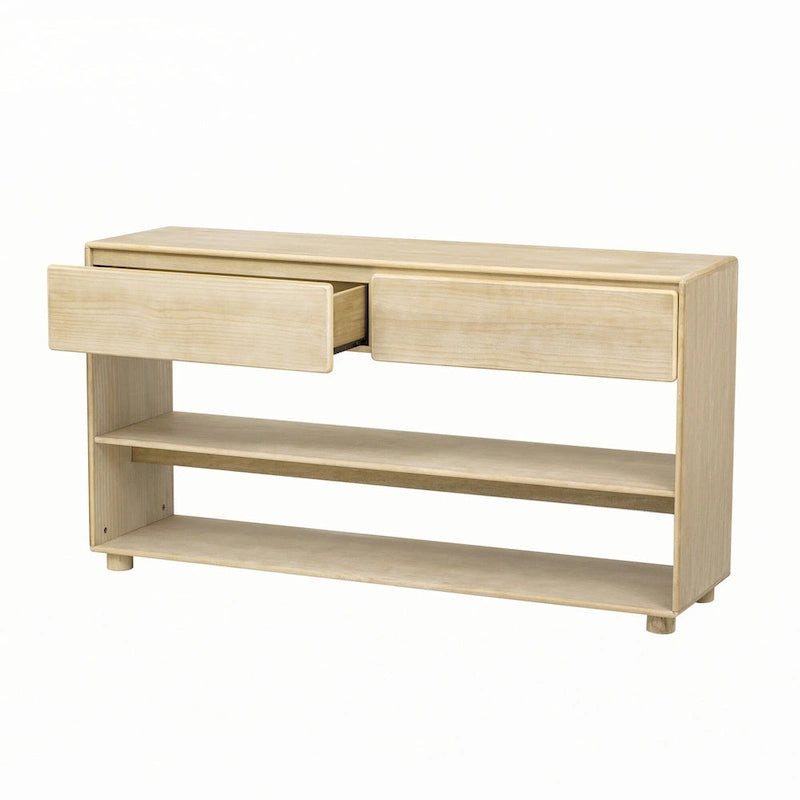 Console de table avec tiroirs et étagères pour entrée