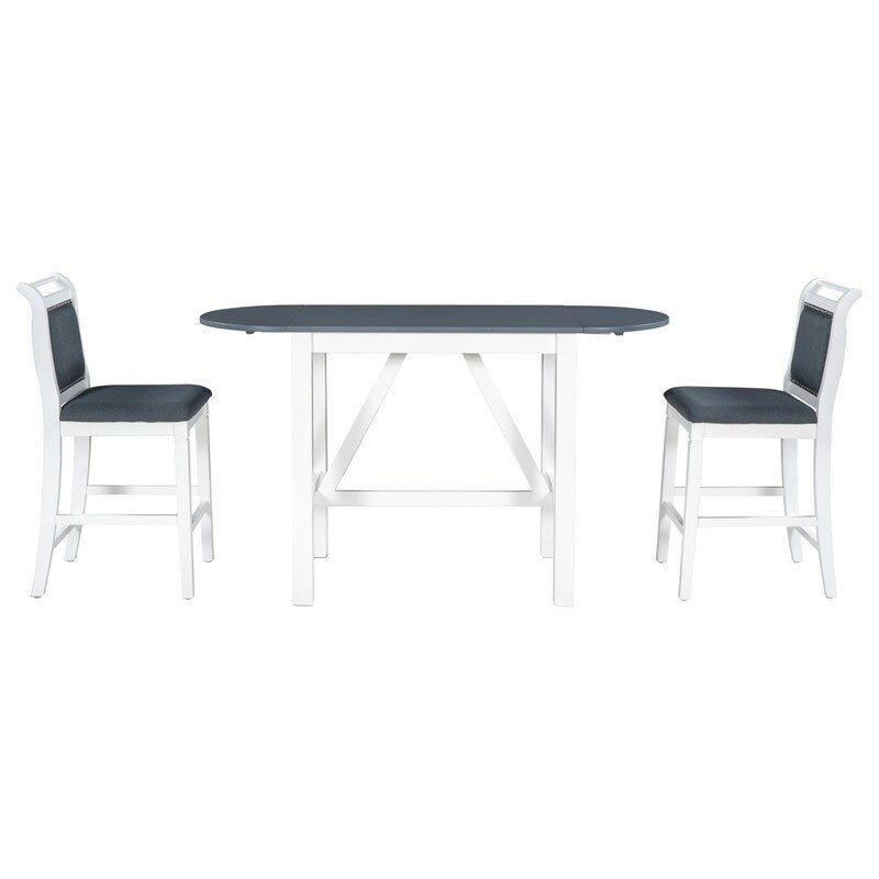 Table et chaises de salle à manger hautes compactes