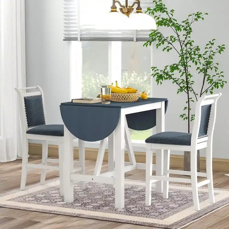 Table et chaises de salle à manger hautes compactes