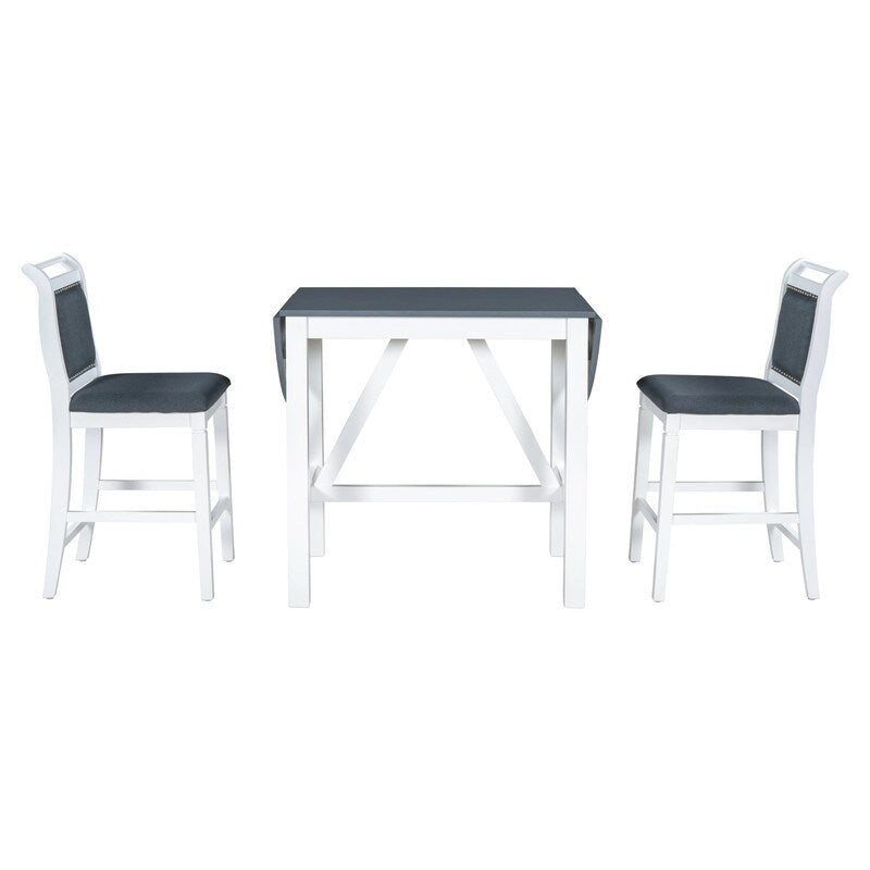 Table et chaises de salle à manger hautes compactes