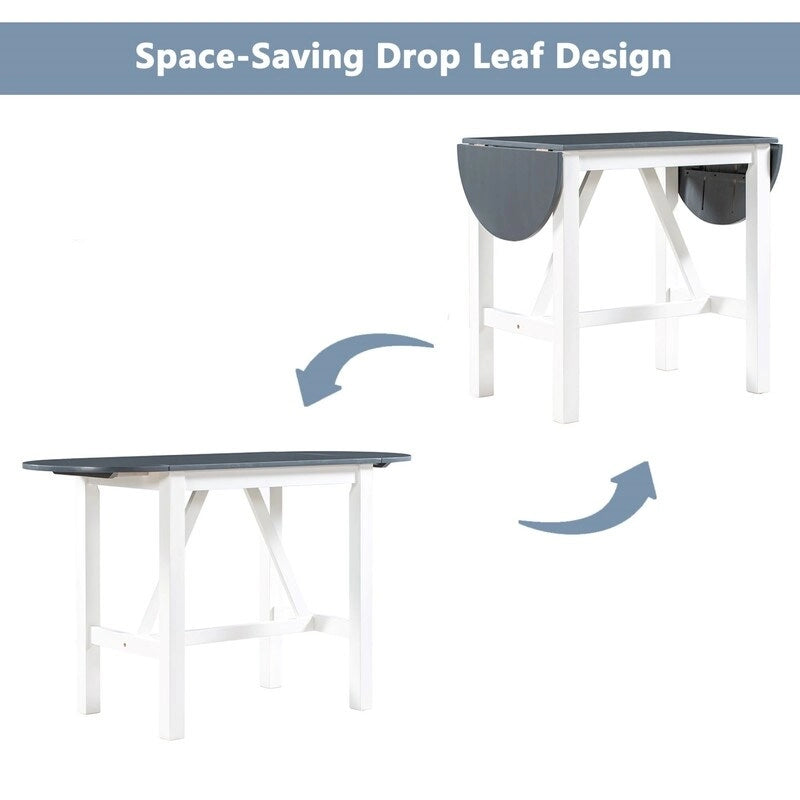 Table et chaises de salle à manger hautes compactes