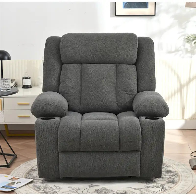 Fauteuil inclinable électrique réglable en hauteur en velours flocon de neige