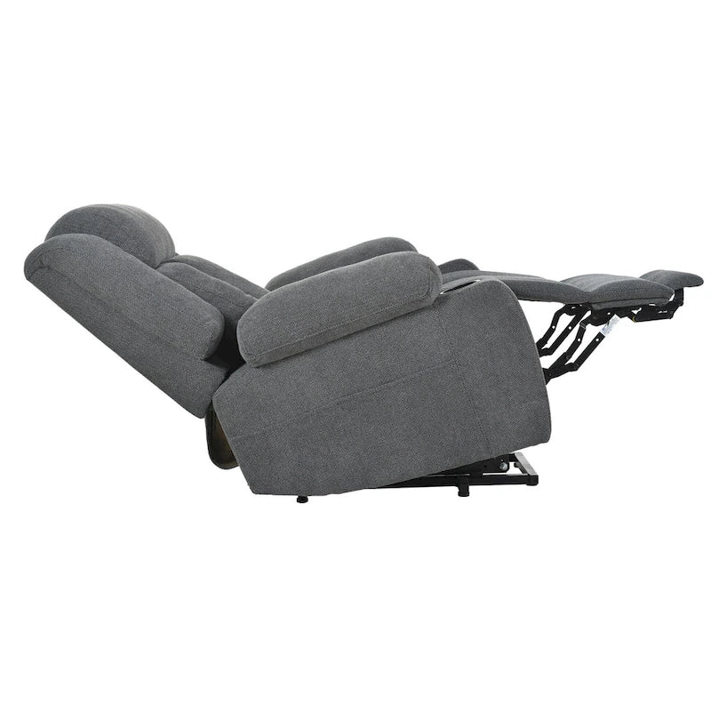 Fauteuil inclinable électrique réglable en hauteur en velours flocon de neige