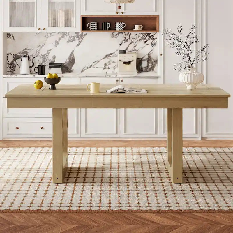 Table de salle à manger de cuisine en bois de style fermier