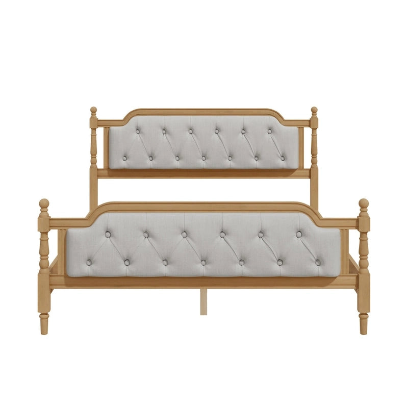 Cadre de lit plateforme en bois, grand lit