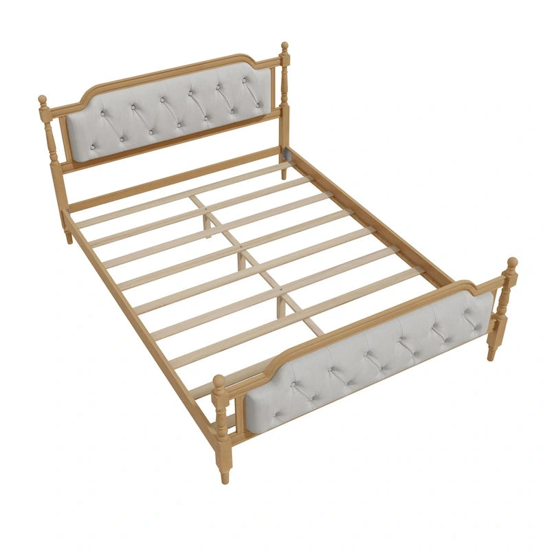 Cadre de lit plateforme en bois, grand lit