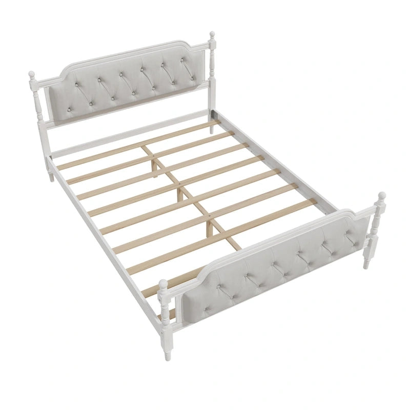 Cadre de lit plateforme en bois, grand lit