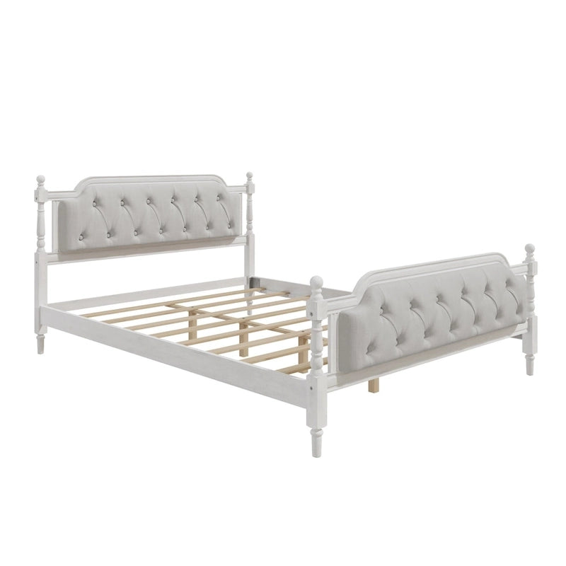 Cadre de lit plateforme en bois, grand lit
