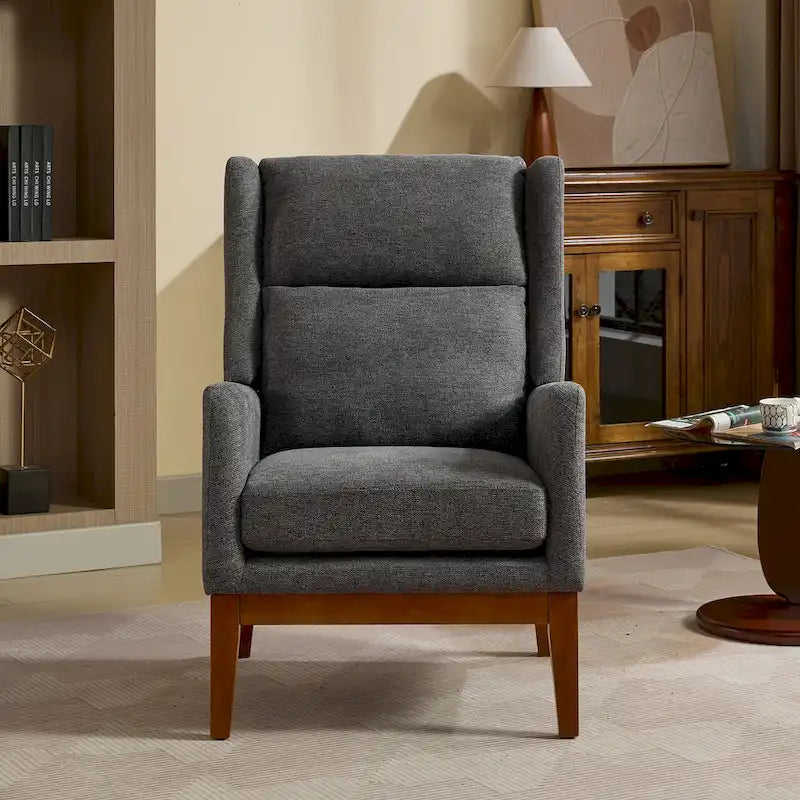 Fauteuil rembourré à dossier haut