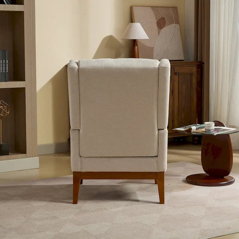Fauteuil rembourré à dossier haut