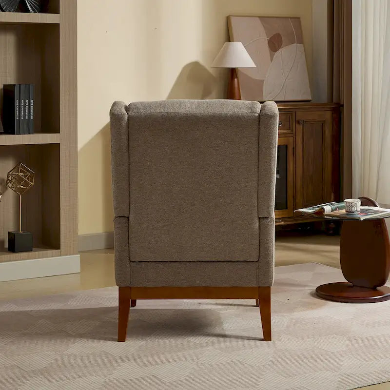 Fauteuil rembourré à dossier haut