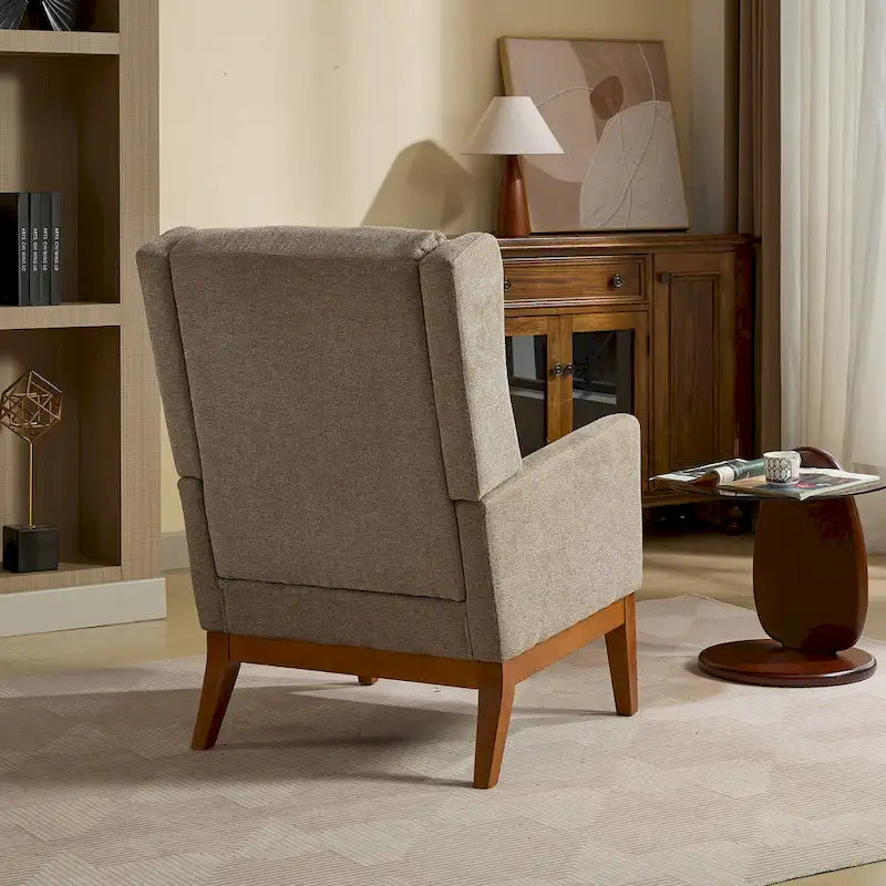 Fauteuil rembourré à dossier haut