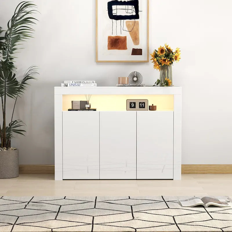 Casier moderne avec lumières LED