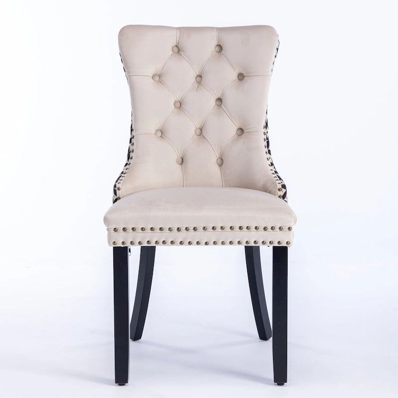Chaises de salle à manger en velours classique