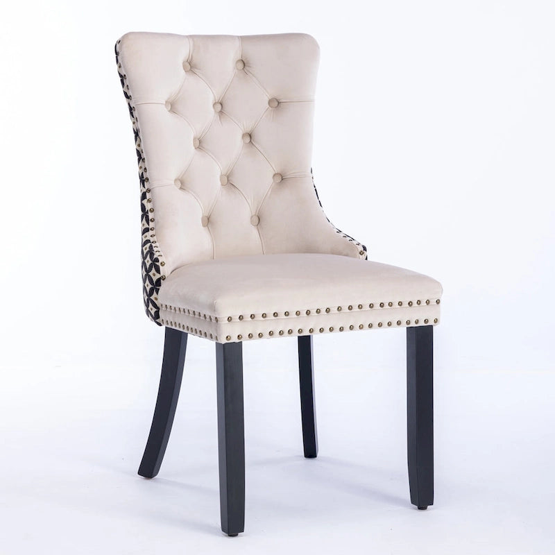 Chaises de salle à manger en velours classique
