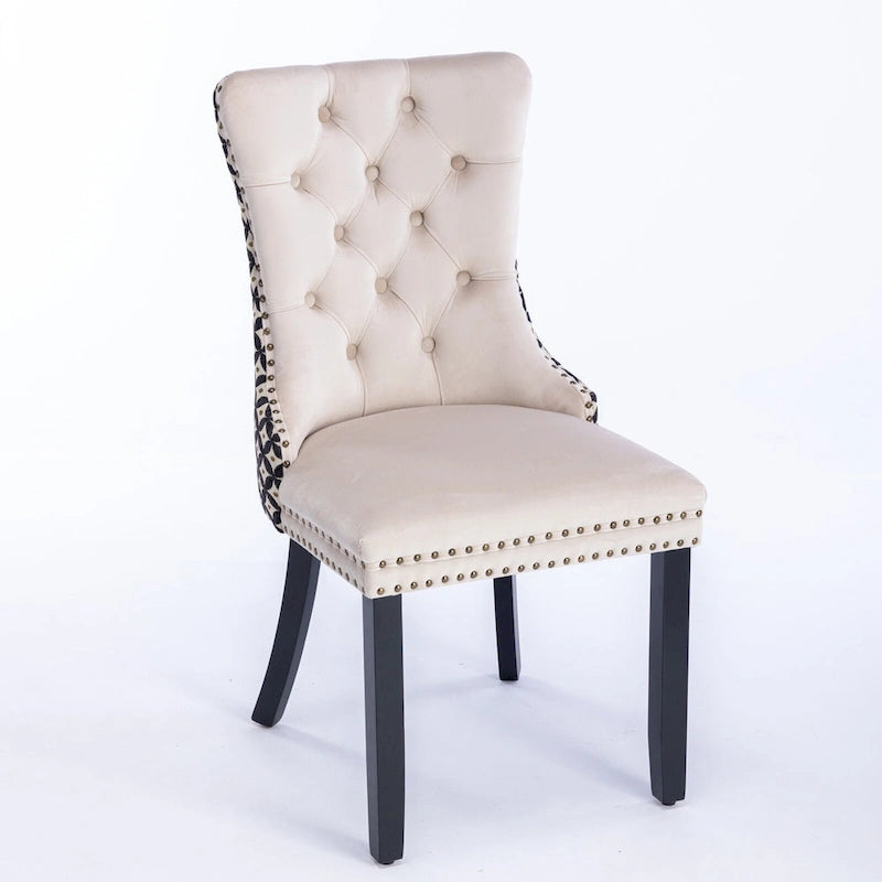 Chaises de salle à manger en velours classique