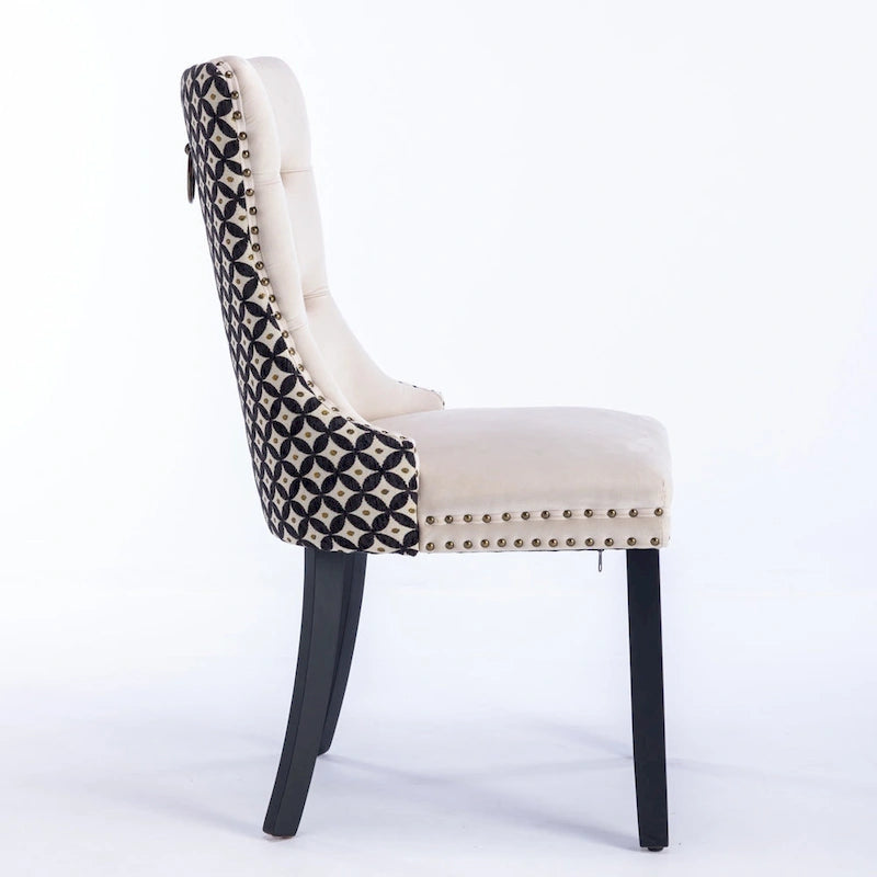 Chaises de salle à manger en velours classique