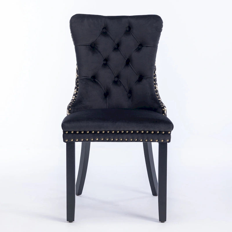 Chaises de salle à manger en velours classique