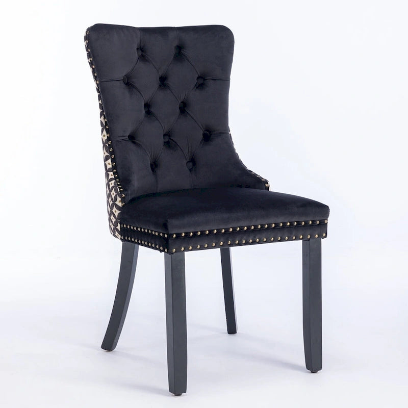 Chaises de salle à manger en velours classique