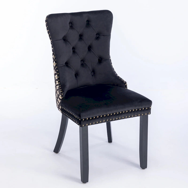Chaises de salle à manger en velours classique