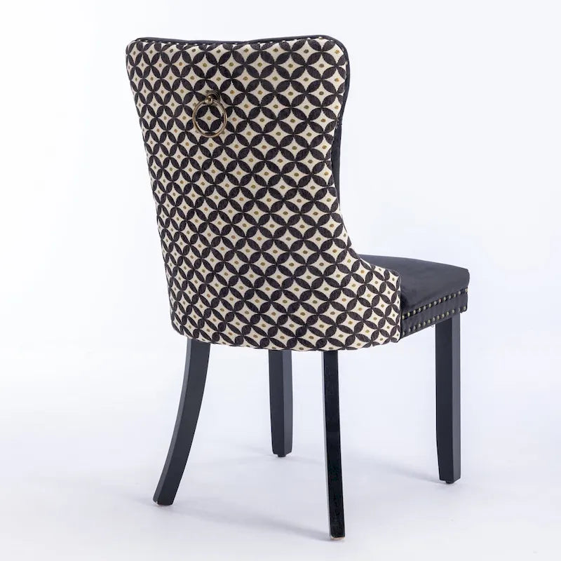 Chaises de salle à manger en velours classique
