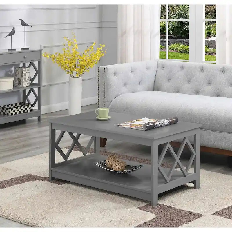 Table basse Diamond avec étagère de Convenience Concepts