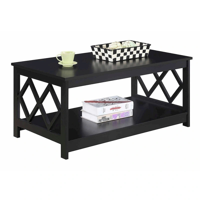 Table basse Diamond avec étagère de Convenience Concepts