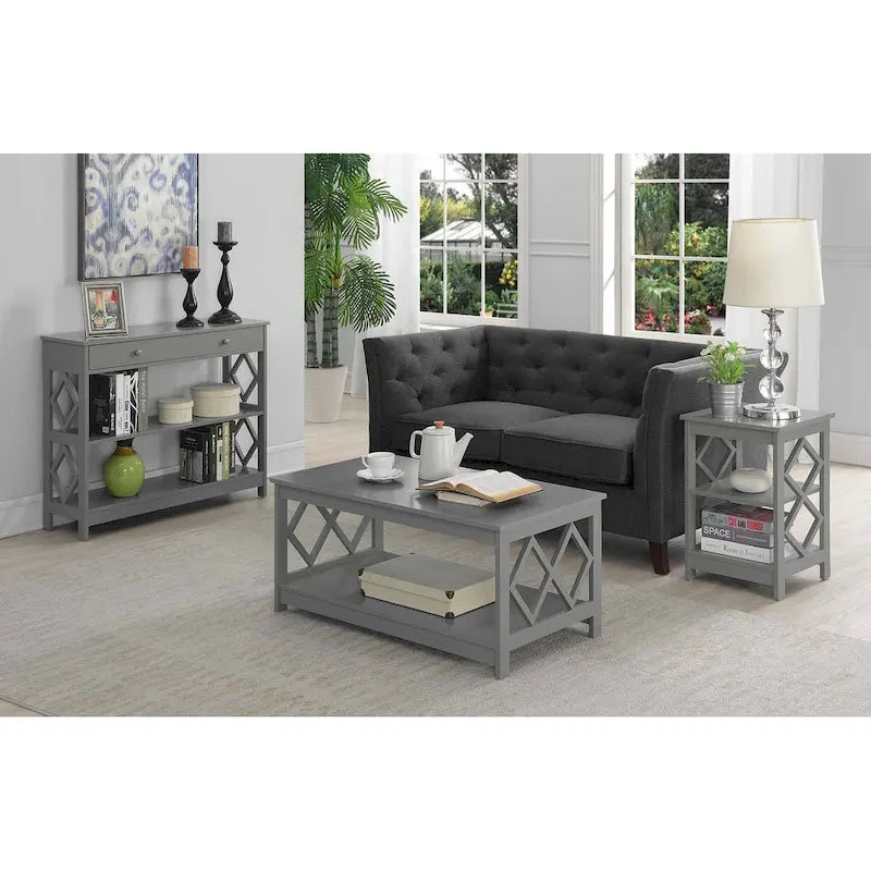 Table basse Diamond avec étagère de Convenience Concepts