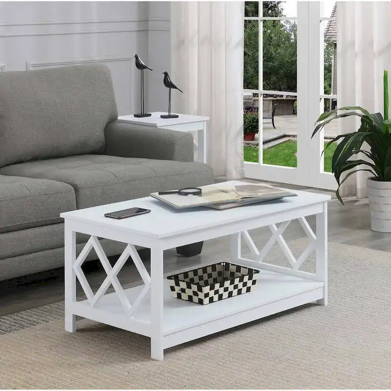 Table basse Diamond avec étagère de Convenience Concepts