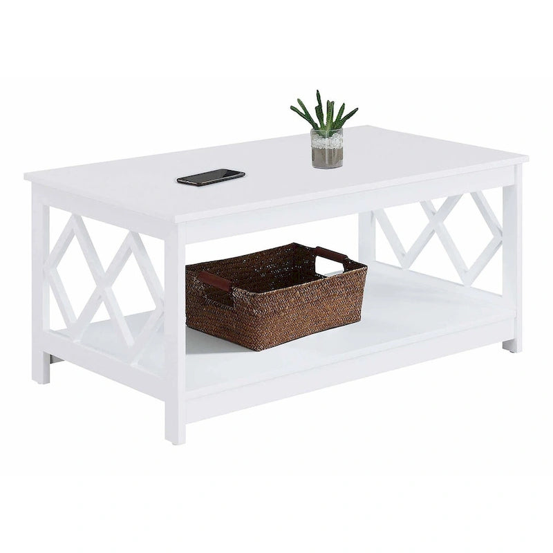 Table basse Diamond avec étagère de Convenience Concepts