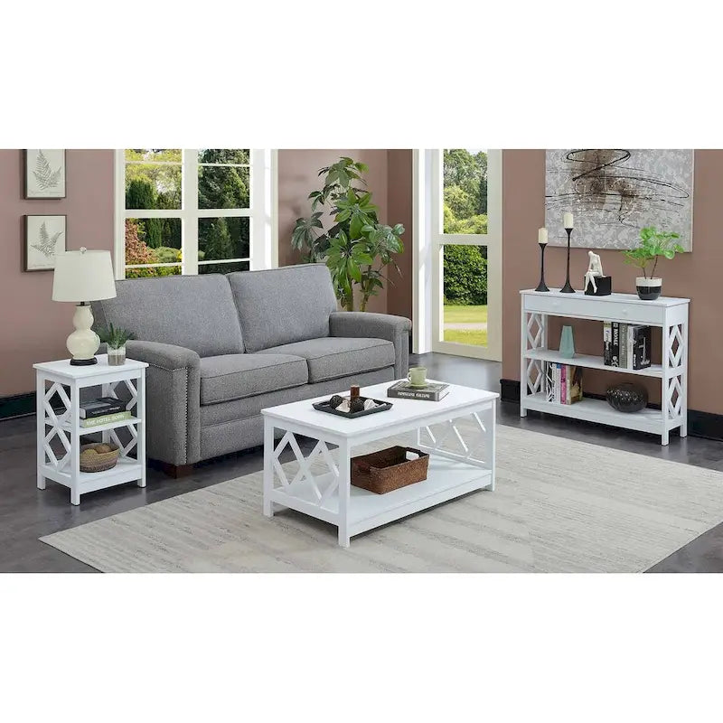Table basse Diamond avec étagère de Convenience Concepts