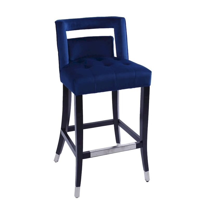 Tabouret de bar en daim et velours avec clous décoratifs Chaise de salle à manger