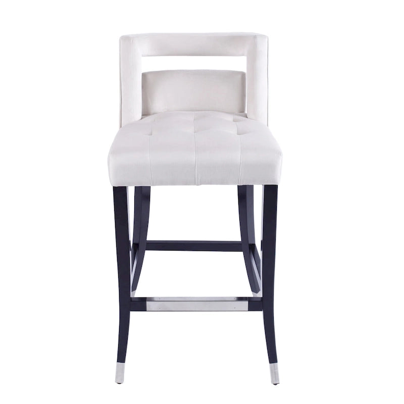 Tabouret de bar en daim et velours avec clous décoratifs Chaise de salle à manger