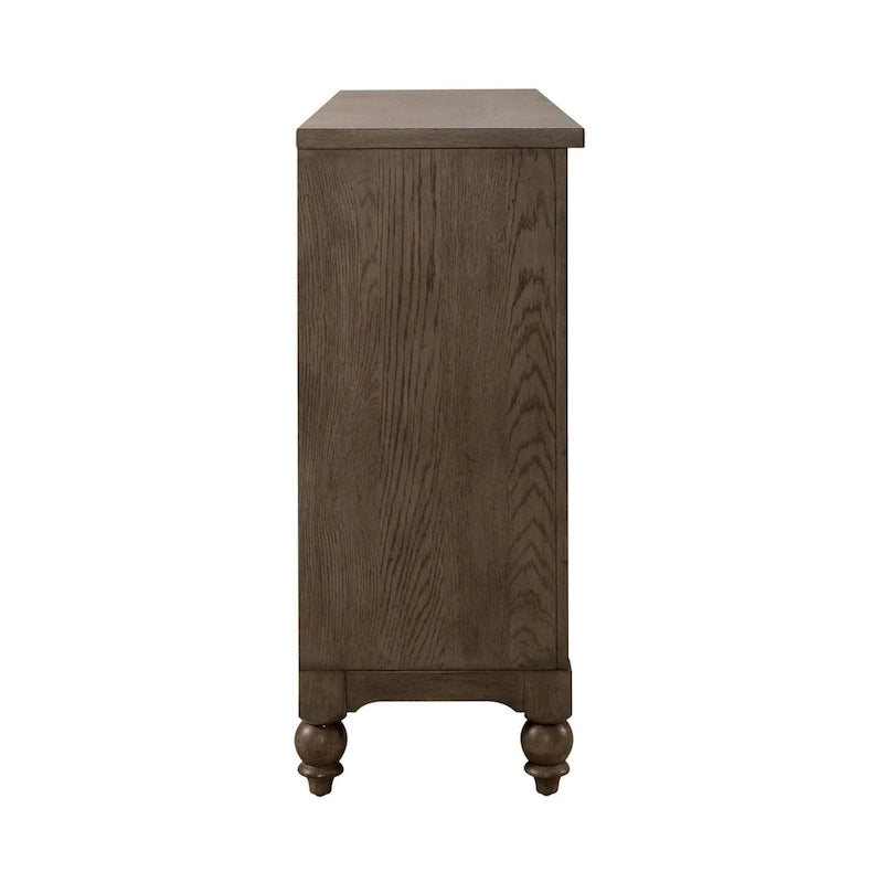 Commode Americana Farmhouse à 9 tiroirs taupe poudré