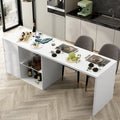 Table îlot de cuisine avec rangement et fonction repas