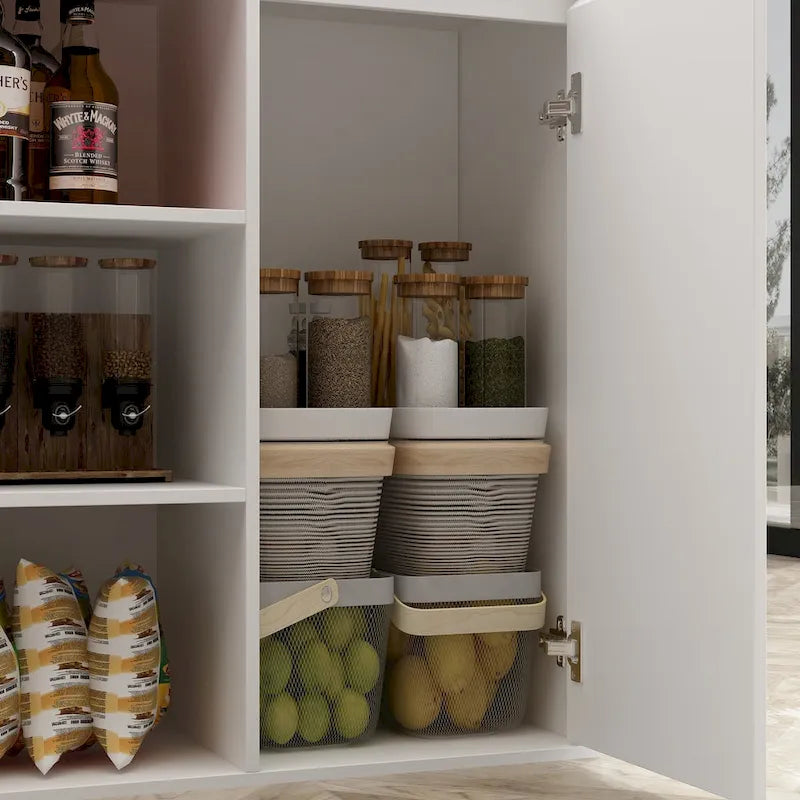 Table îlot de cuisine avec rangement et fonction repas