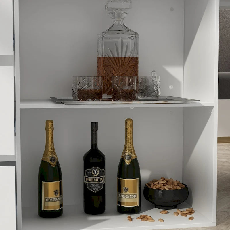 Table îlot de cuisine avec rangement et fonction repas