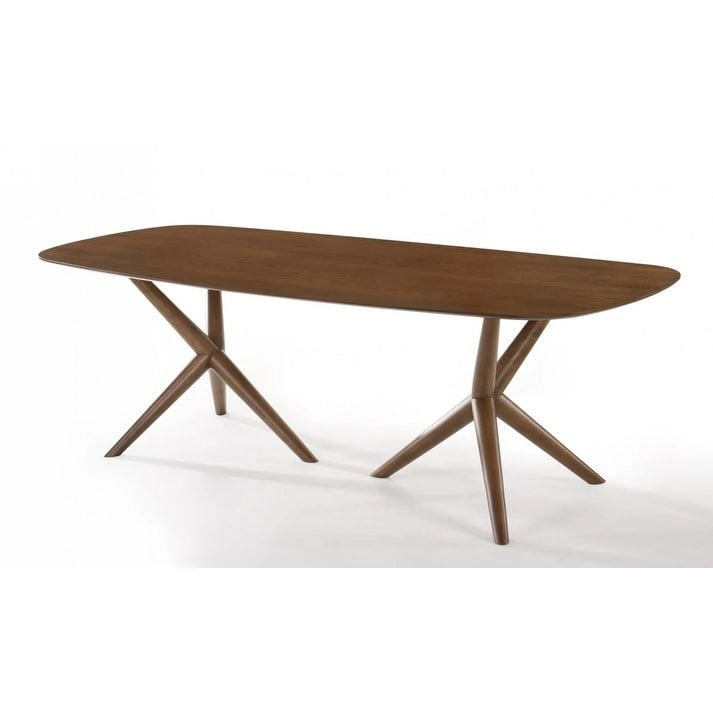 Table à manger rectangulaire moderne en noyer