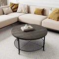 Table basse ronde de style industriel