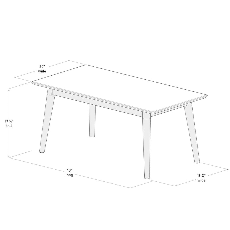 Table basse rectangulaire du milieu du siècle