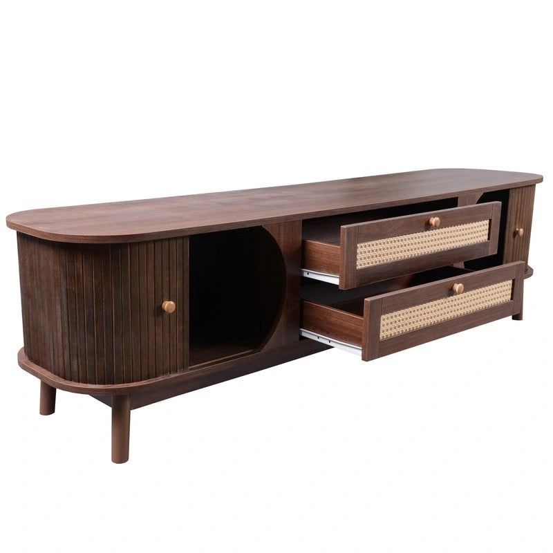 Meuble TV moderne en rotin