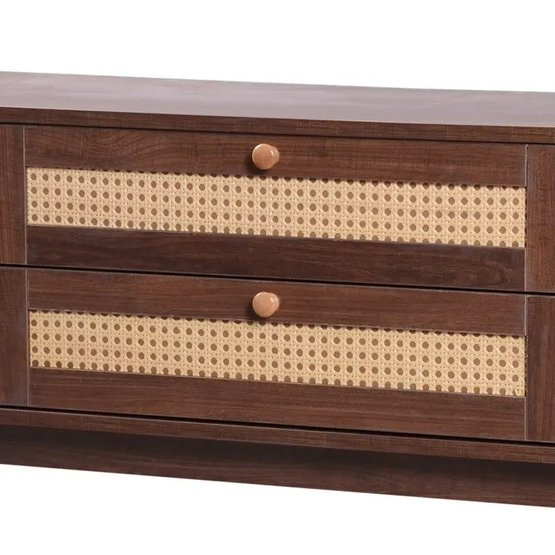 Meuble TV moderne en rotin
