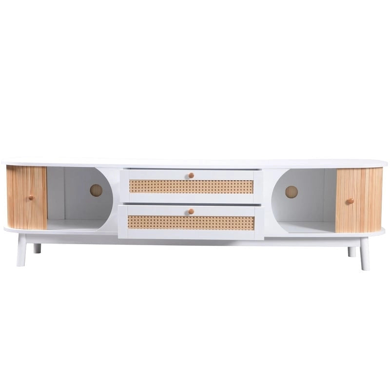 Meuble TV moderne en rotin