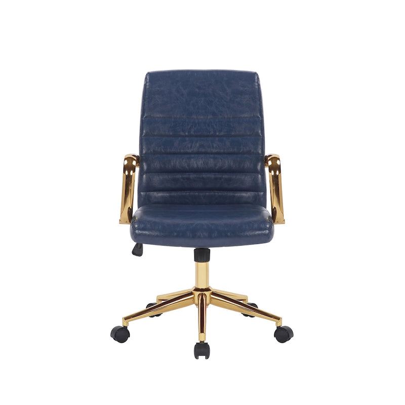 Fauteuil de bureau pivotant, en cuir PU, avec roulettes