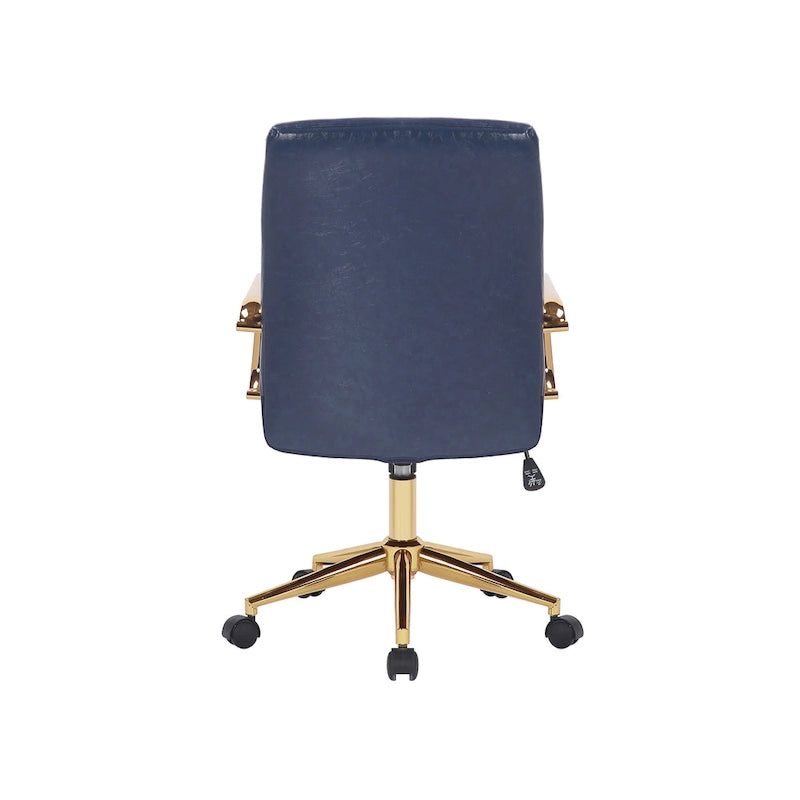 Fauteuil de bureau pivotant, en cuir PU, avec roulettes